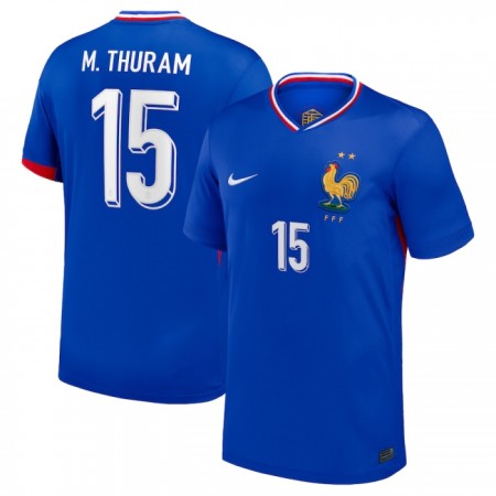Camisolas França M. Thuram 15 Euro 2024 1º Equipamento Principal Manga Curta
